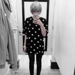 Loose Fitted Star Pattern Shirt